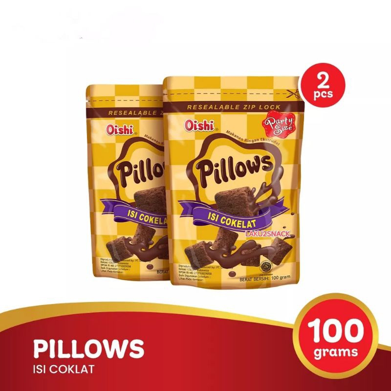 

Oishi Pillow Rasa Cokelat/Ubi 100gr