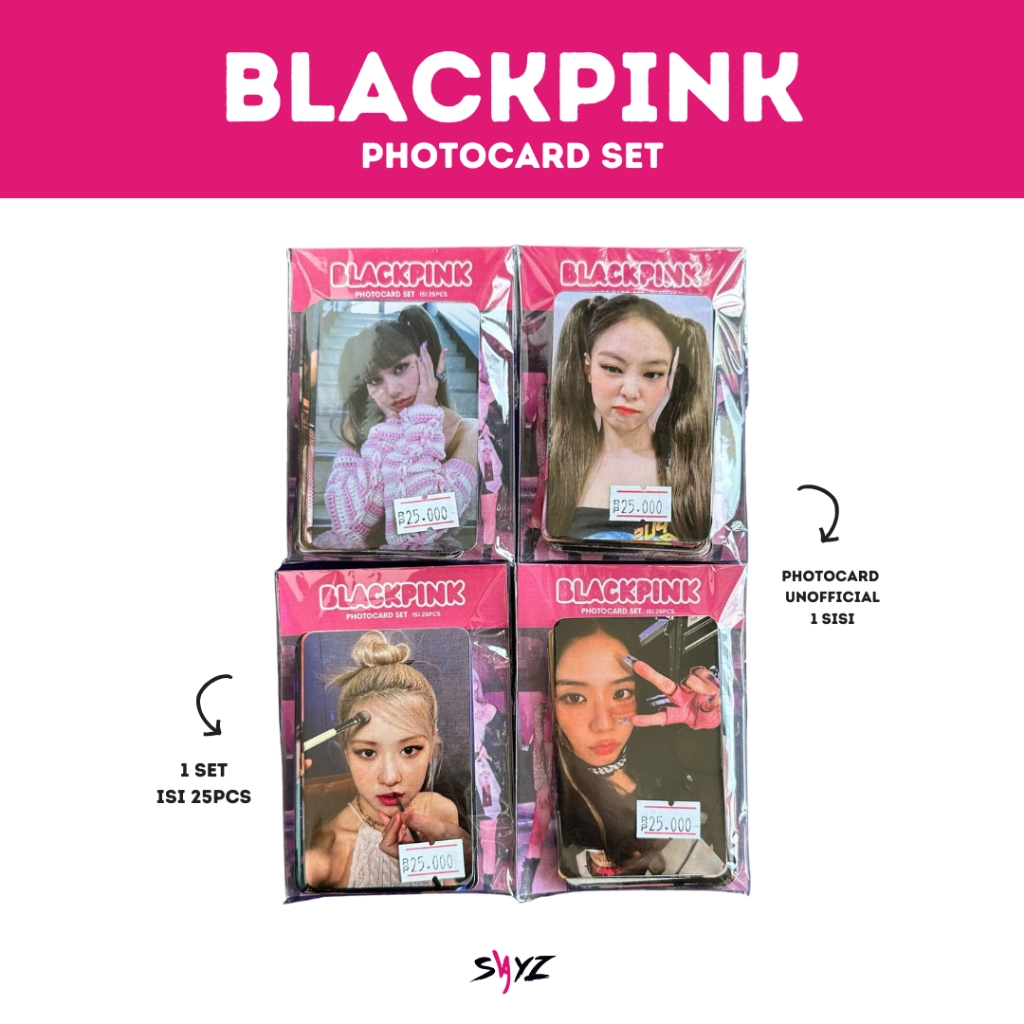 [ READY ] Blackpink Photocard Set - isi 25pcs - Jisoo Jennie Rose Lisa - pc set