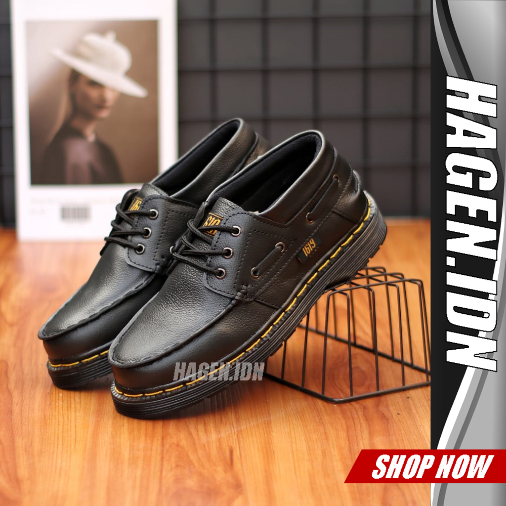 HGN Auth Sepatu Docmart Low Boots Kulit Asli Kerja Casual Original
