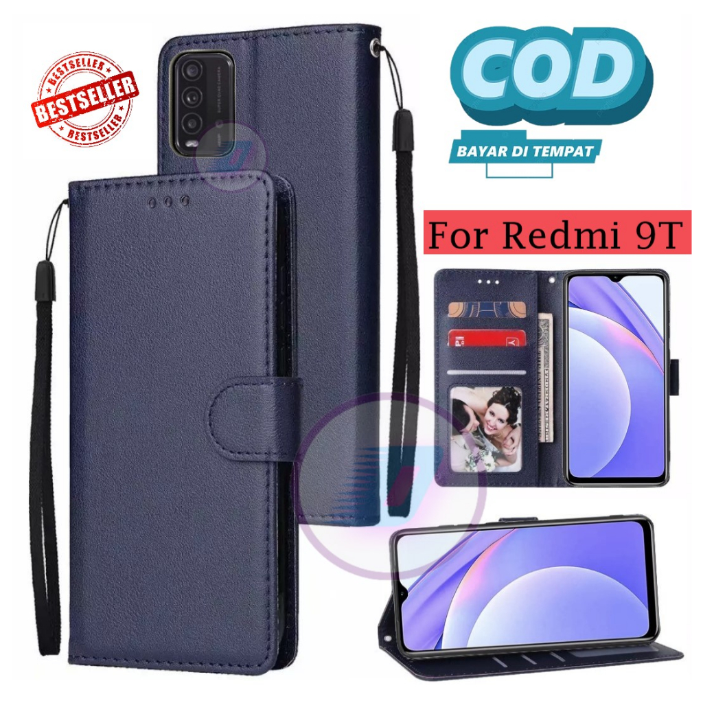 XIAOMI REDMI 9T FLIP LEATHER CASE PREMIUM-FLIP WALLET CASE KULIT