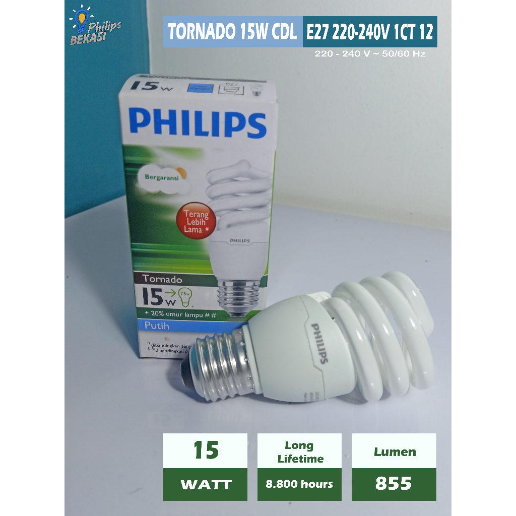 Lampu Philips Tornado 15 Watt