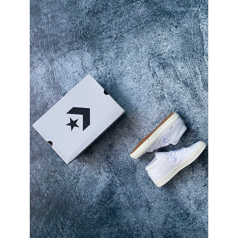 Converse Louie Lopez Mid Leather Sneakers - White