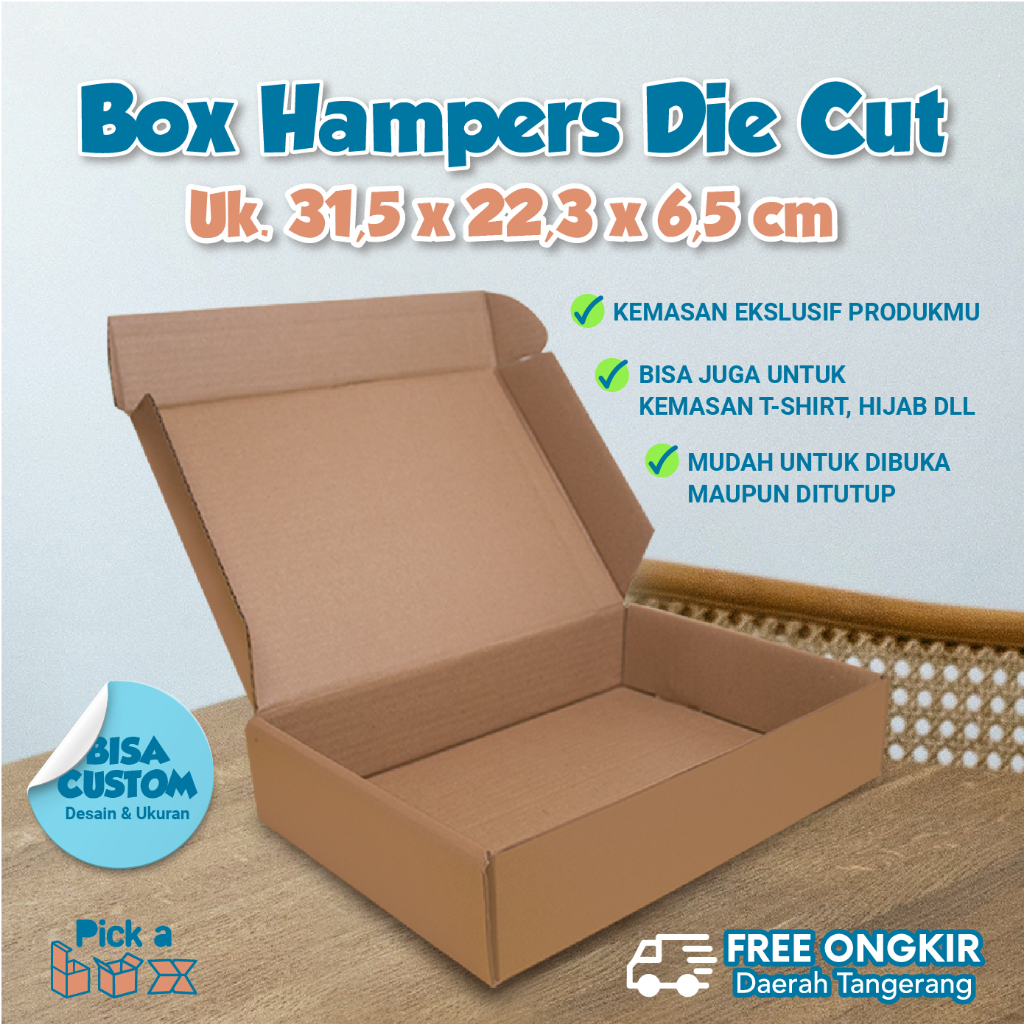 

BOX HAMPERS POLOS DIE CUT (31,5x22,3x6,5cm)