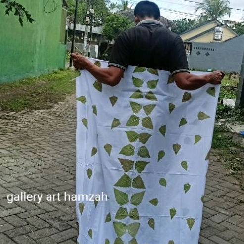 ecoprint sarung bahan katun premium/kain ecoprint