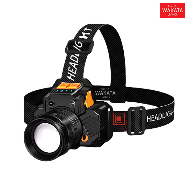 Senter Lampu Kepala Super Terang Headlamp Led Rechargeable Zoom