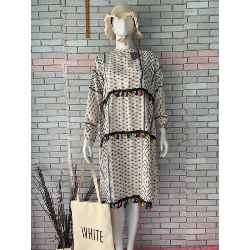 Tenun Tunik | Tunik Motif Tenun | Tunik | Tunik Muslimah