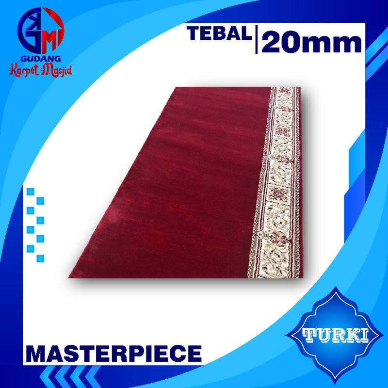 Karpet Masjid Turki Masterpiece Tebal 20mm Rollan 6m / Karpet Sajadah / Karpet Mushola