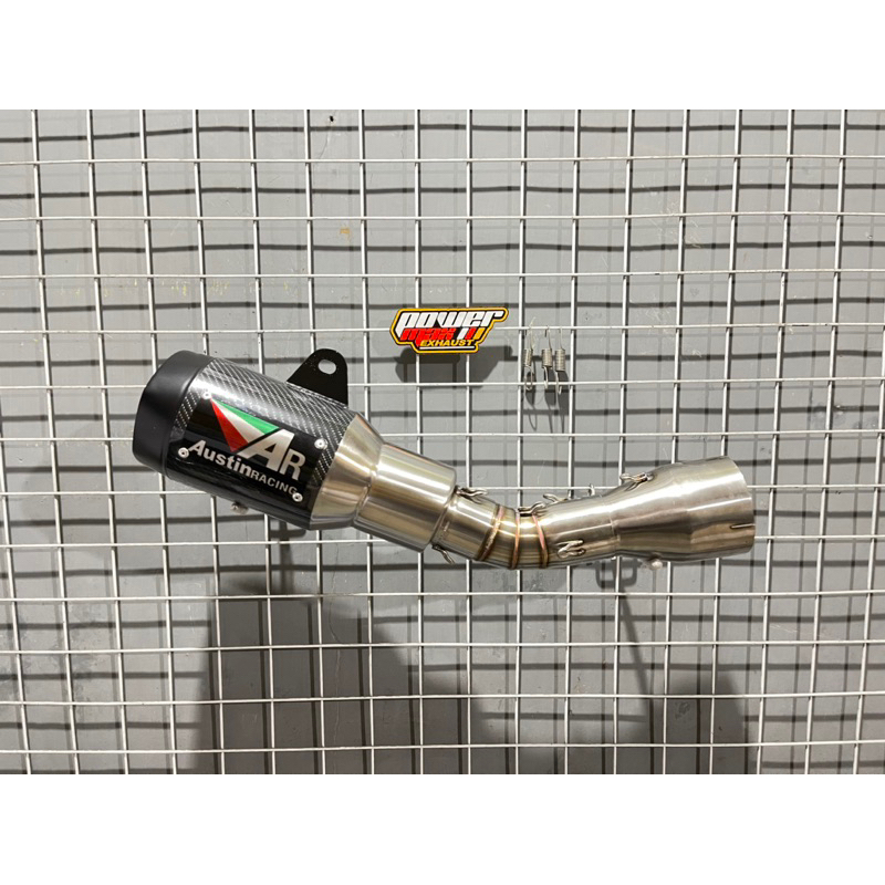 knalpot zx25r slip on austin racing setelan header ori potongan pnp