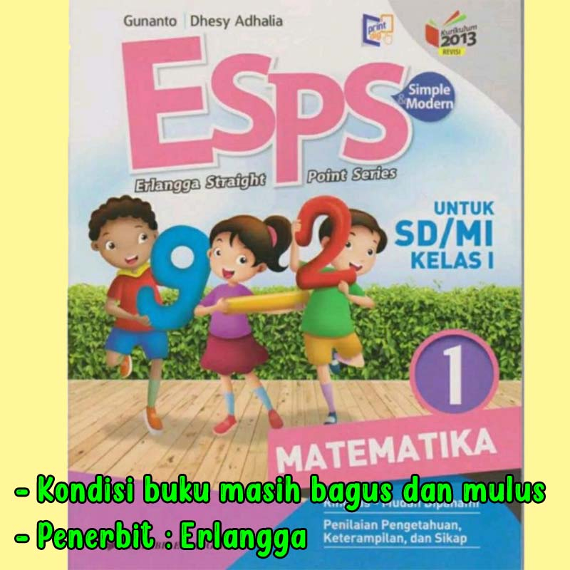 

Buku ESPS Matematika Kelas 1 SD Erlangga Revisi