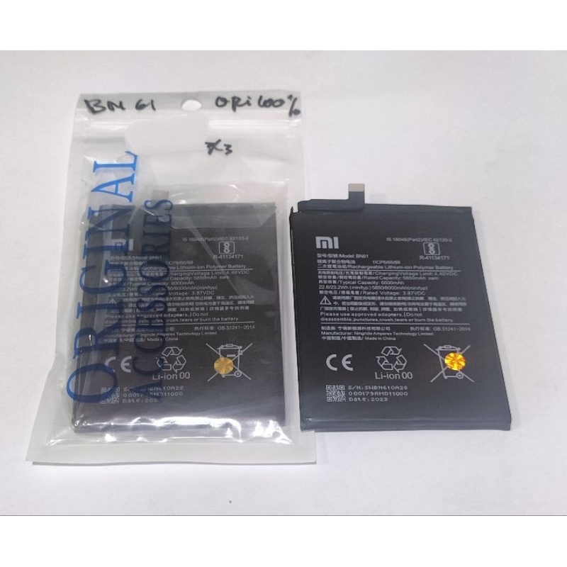 BATERAI BATERY BATRE POCCO X3 /POCCO X3 PRO/POCCO X3 NFC BN61 KUALITAS ORI