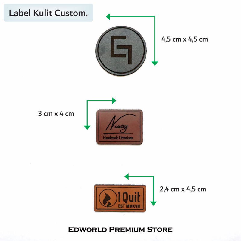 

Label Kulit Asli Custom Minimum Order 25pcs