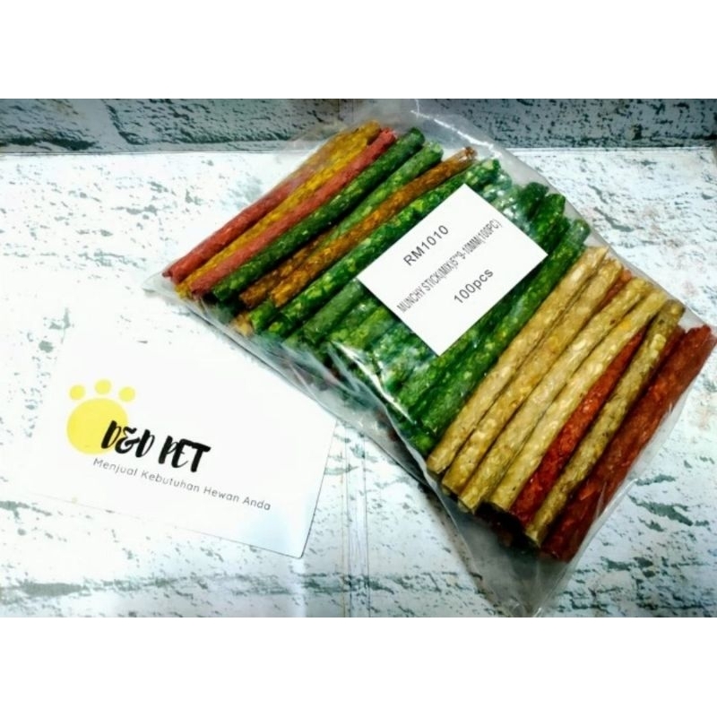 Makanan Anjing Tulang - Gigitan anjing Munchy Mix Stick - Cemilan Anjing
