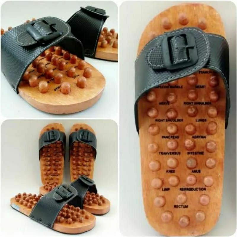 SANDAL REFLEKSI/SANDAL KESEHATAN/SANDAL REMATIK/SANDAL KAYU REMATIK