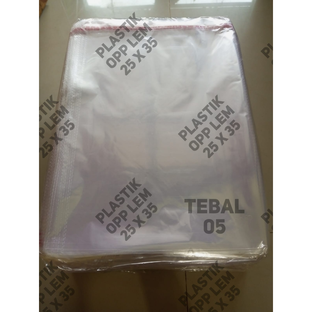 plastik opp baju tebal 0.5 ukuran 25x35 / plastik opp packing 25 x 35 ( 100 lembar )