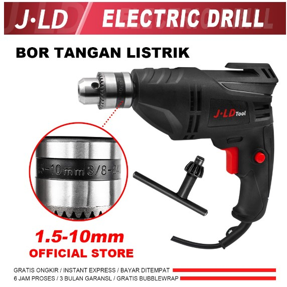 JLD MESIN BOR LISTRIK BOLAK BALIK UK.10MM bor tangan listrik 380W bor beton bor tembok alat bor jld 