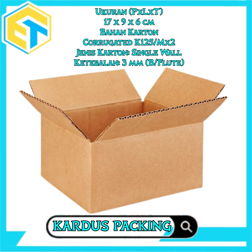 

Kardus Packing Kecil 17x9x6 Box Dus Polos Ketebalan 3mm