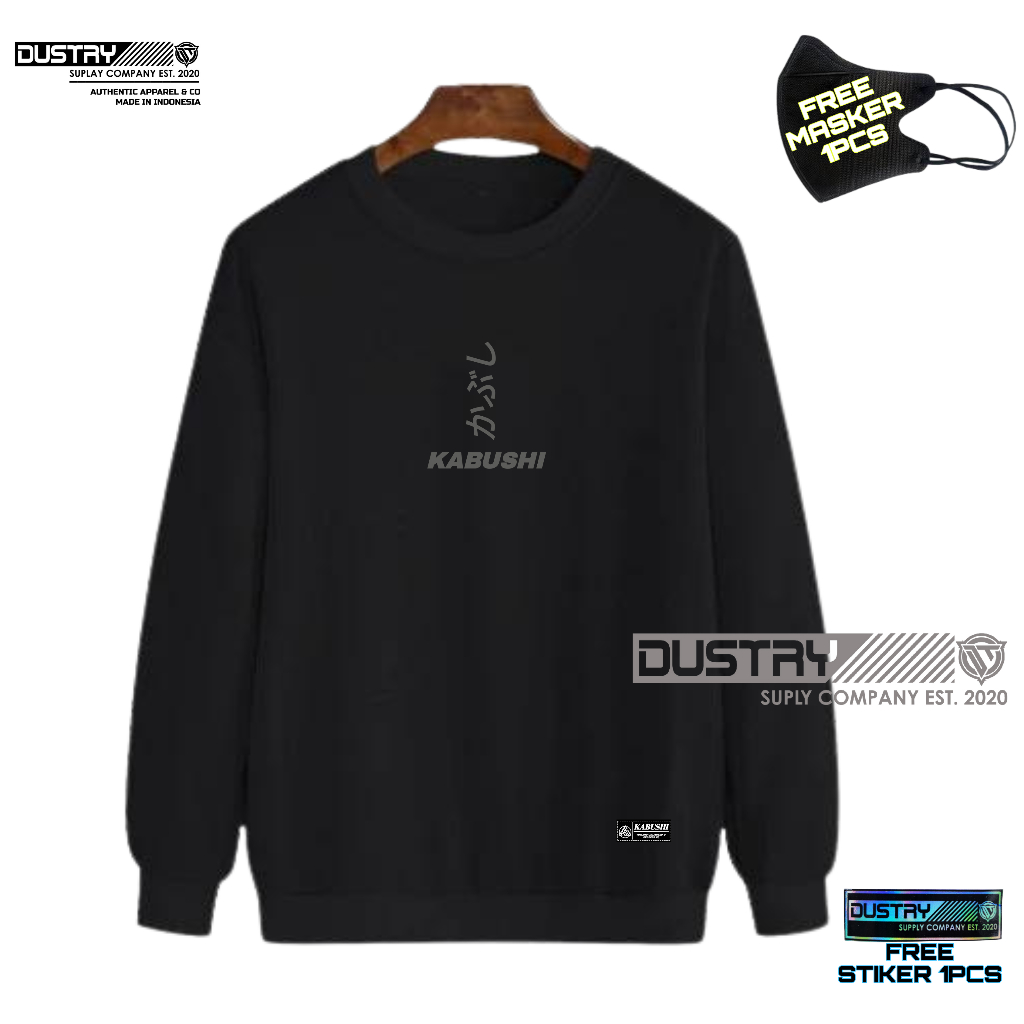 Sweater Crewneck Pria Distro Crenek KABUSHI Unisex Cewek Cowok Jumbo Original Kekinian Switer Sweete