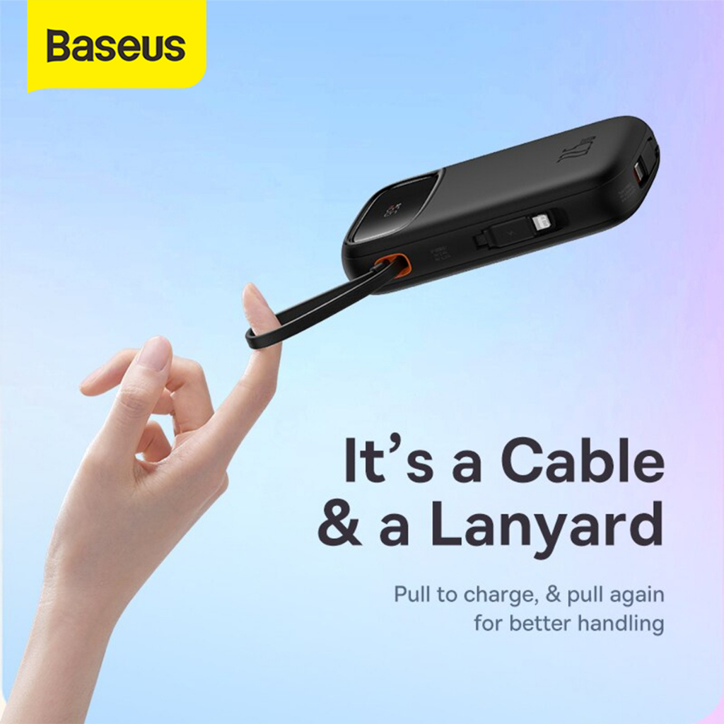 Baseus Qpow2 22.5W Fast Charging Power Bank Dual-cable Type-C PD QC SFC