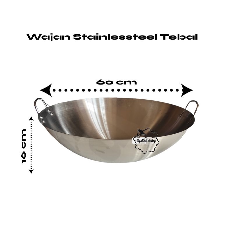 wajan stainless steel besar 60 cm