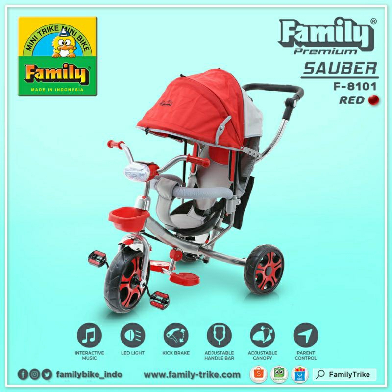 Sepeda Anak Stroller Family Premium Sauber
