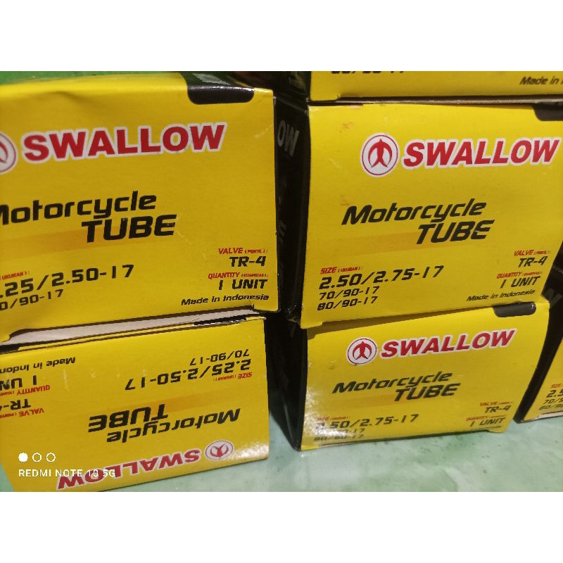 BAN DALAM SWALLOW RING 17  225/250-17 DAN BAN DALAM SWALLOW 250/275-17