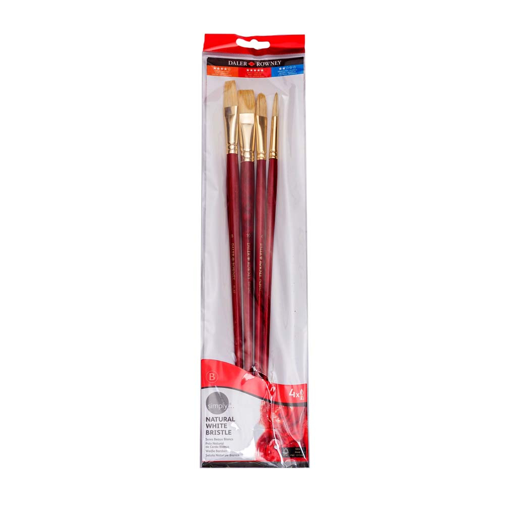 

Daler Rowney Simply Oil Bristle LH Brush Set 4pc #2