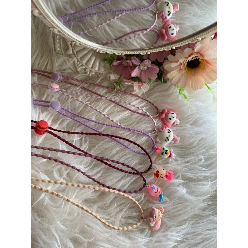 klip hijab/ kalung masker anak lucu cewek cowok/ strap masker karakter bts