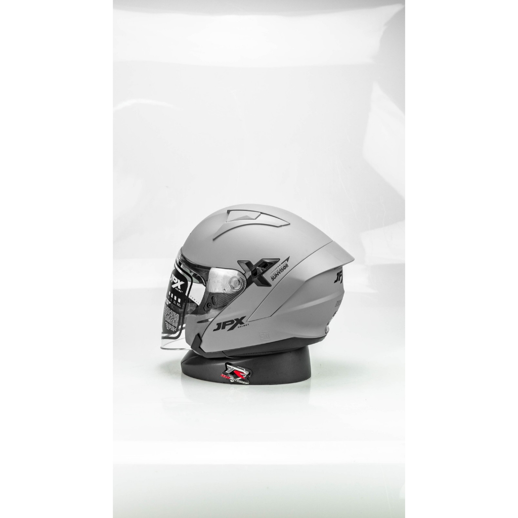 JPX HELM NOVA X SOLID | GREY DOFF | NOVA-X DOUBLE VISOR