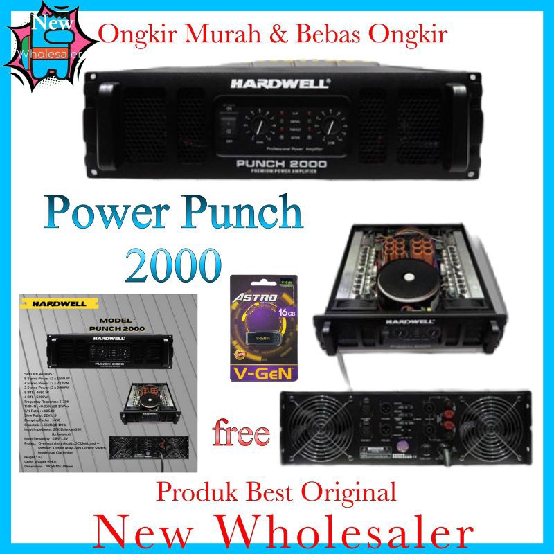 power Audio Hardwell Punch 2000 Original Resmi garansi