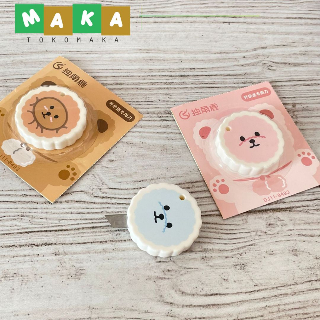 

cutter mini teddy bear beruang pemotong kertas kecil pisau mini perlengkapan alat tulis kantor