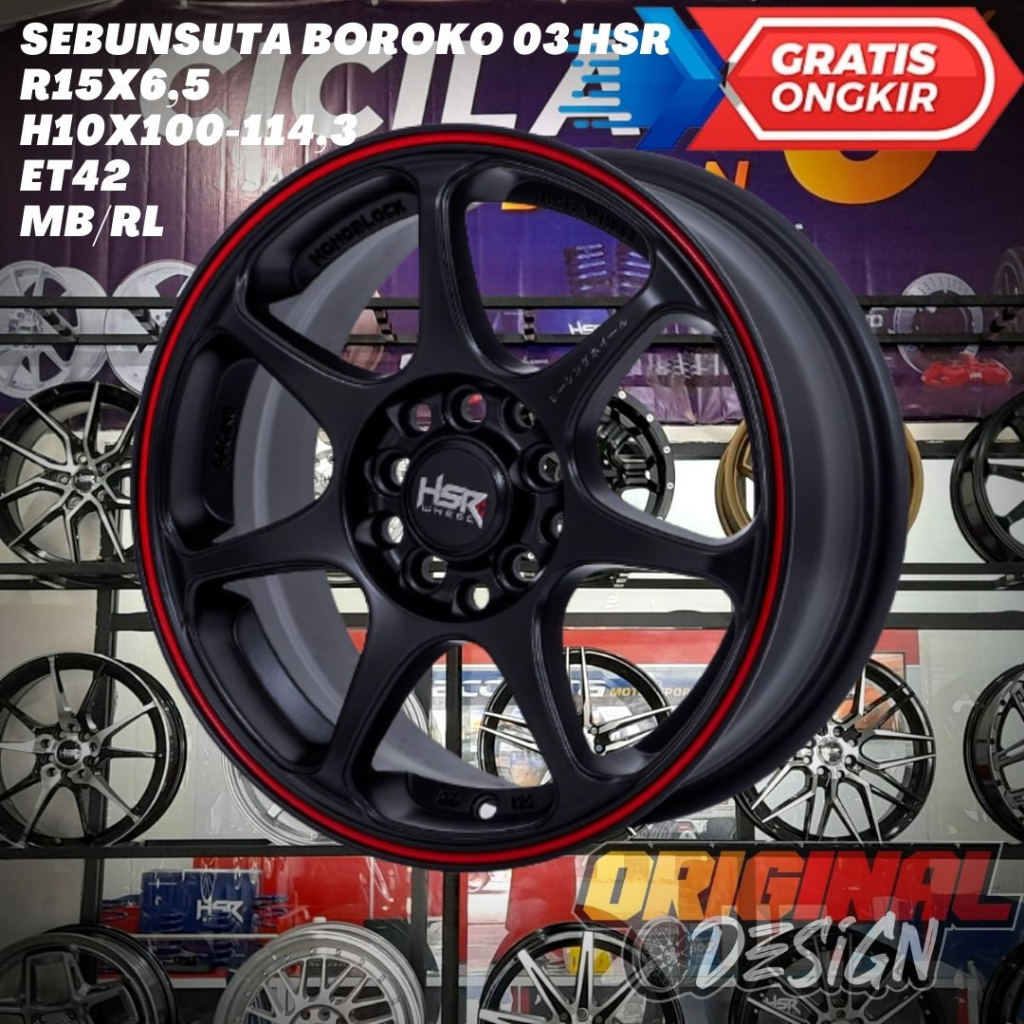 Velg Mobil Ring 15 R15 HSR Sebunsuta Untuk Ertiga , Grandmax , Terios