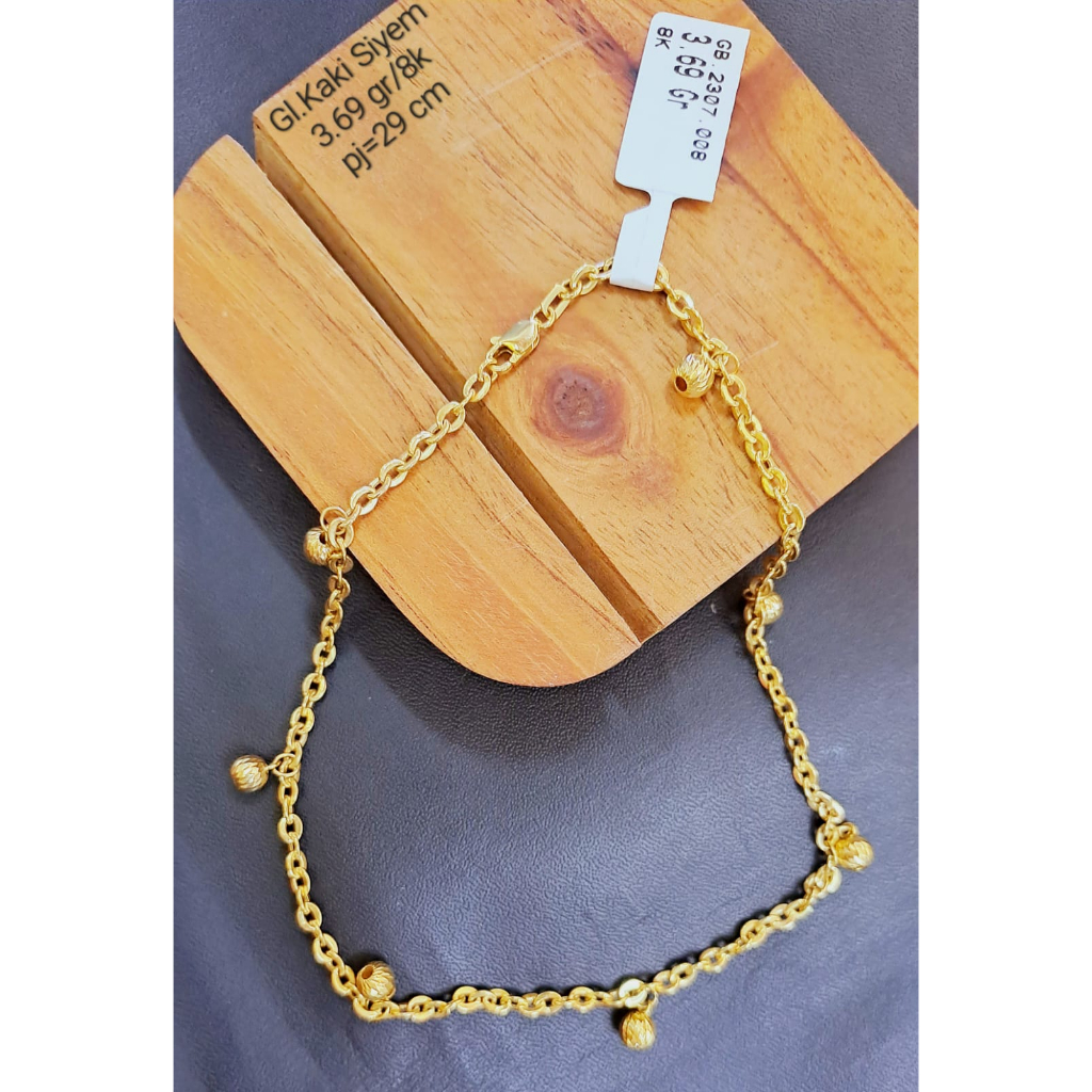 GELANG KAKI EMAS ASLI KADAR 375/8K