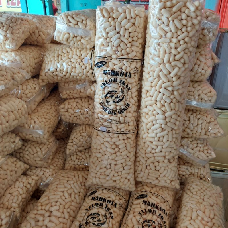

Pilus telor ikan 1 bal isi 1 kg gurih renyah cemilan snack kiloan dari ikan asli