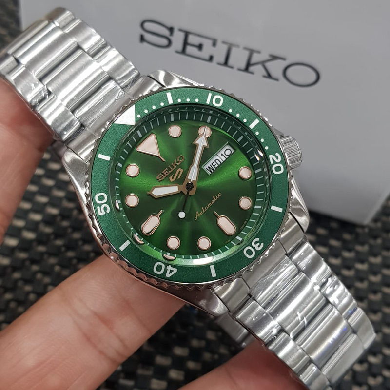 jam tangan pria SEIKO 5 SPORTS automatic all stell mesin