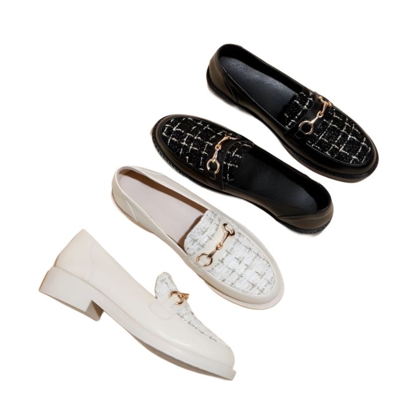 Sepatu Oxfords Kulit Hitam Wanita Sepatu Kasual Musim Semi 2021 Sepatu Flat Wanita Klasik Modis Sepa
