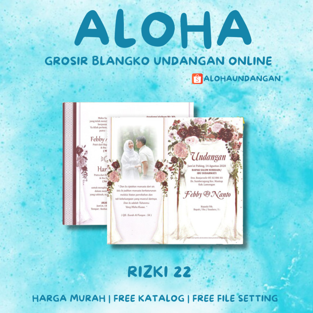 BLANGKO UNDANGAN NIKAH MURAH RIZKI 22 | Aloha Undangan