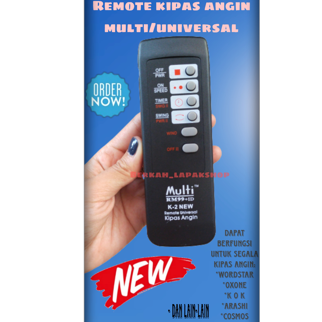 REMOTE KIPAS ANGIN MULTI UNIVERSAL RM99+ID TERLARISS