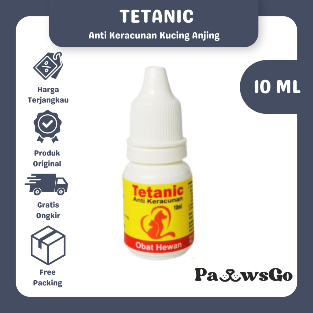 Tetanic 10ml - Obat Keracunan Kucing - Obat Keracunan Anjing - BTM