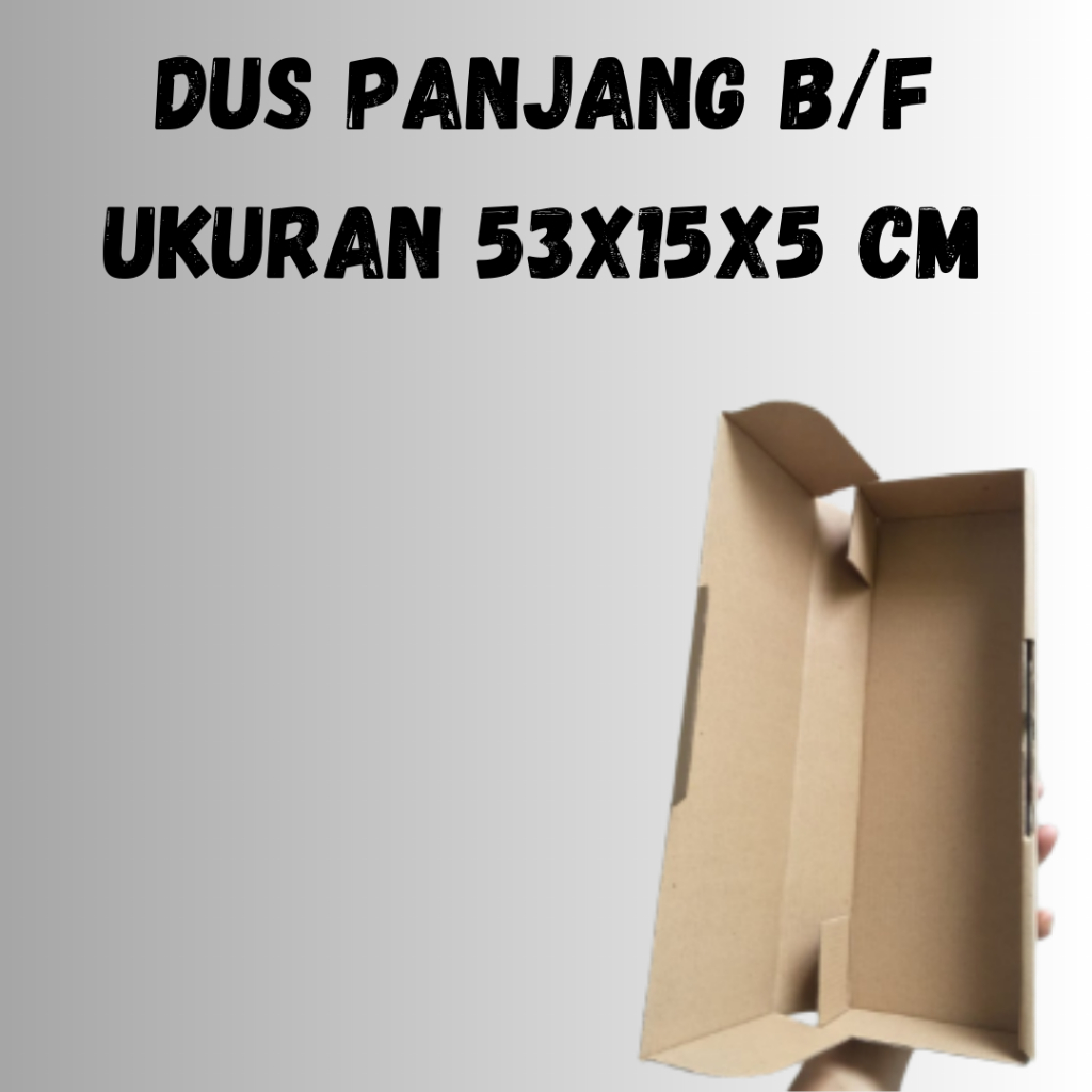 

Kardus/Box Diecut Persegi Panjang Ukuran 53x15x5cm (Pembelian min 5pcs)