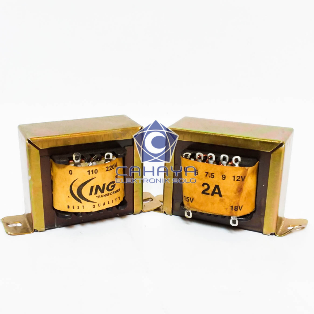 Trafo 2A King 6-15V CT dan 0-18V Non CT Output Murni Ampere Power Supply Adaptor