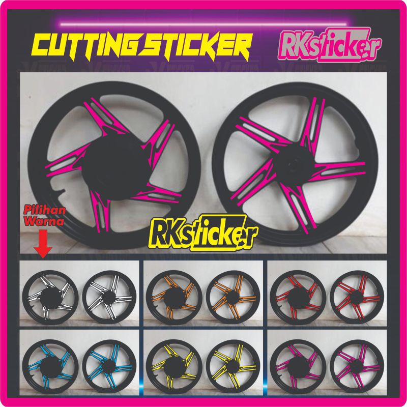 Sticker Cutting VELG BEAT ESP ALA X-MODE Stiker Beat ESP X-Mode