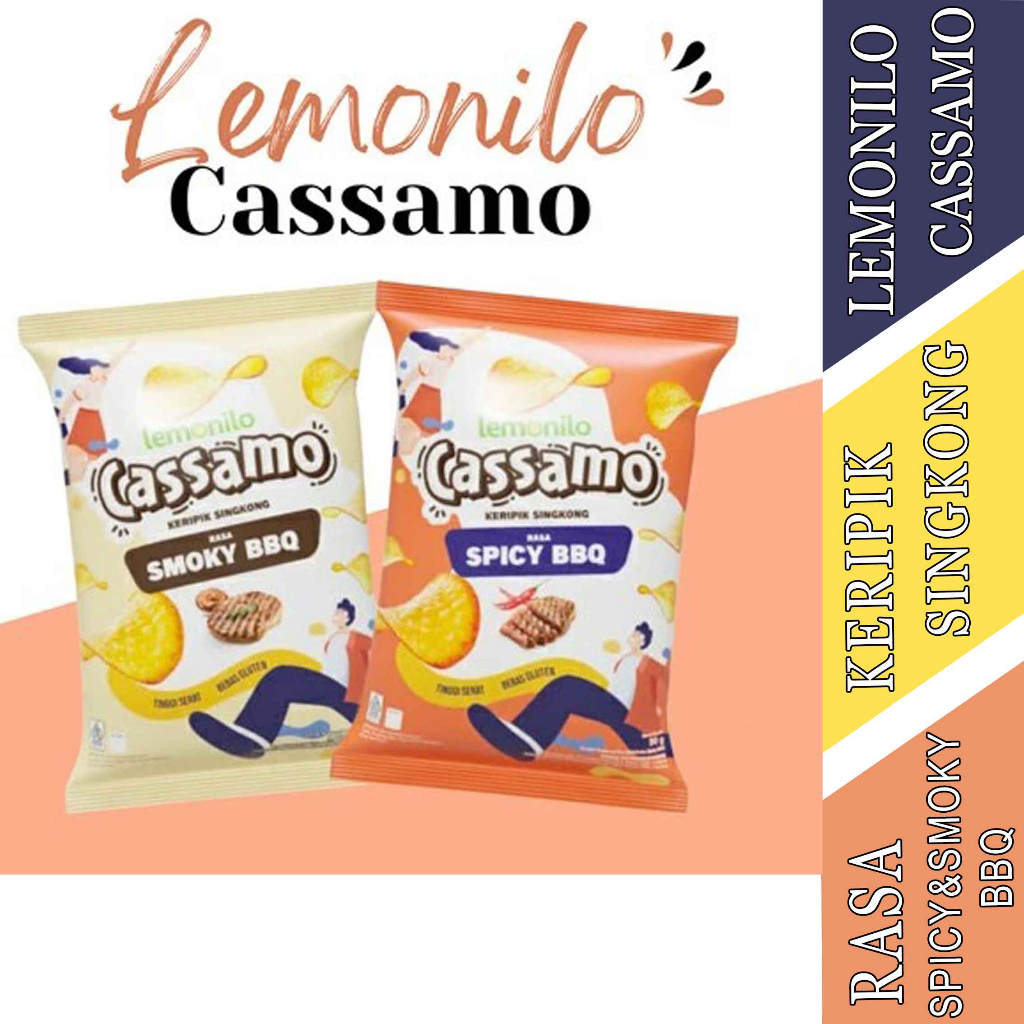 

Keripik Rasa BBQ - Cassamo Lemonilo - Keripik Singkong - 50gr