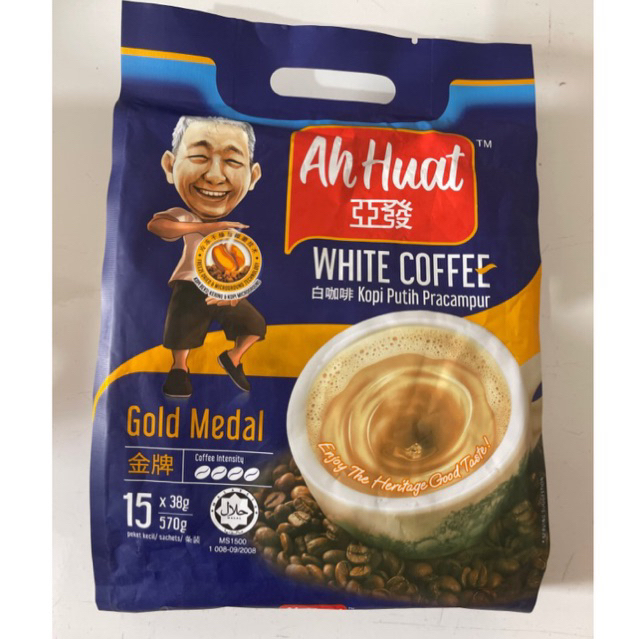 

AHHUAT AH HUAT WHITE COFFEE GOLD MEDAL ISI 15SACHETS