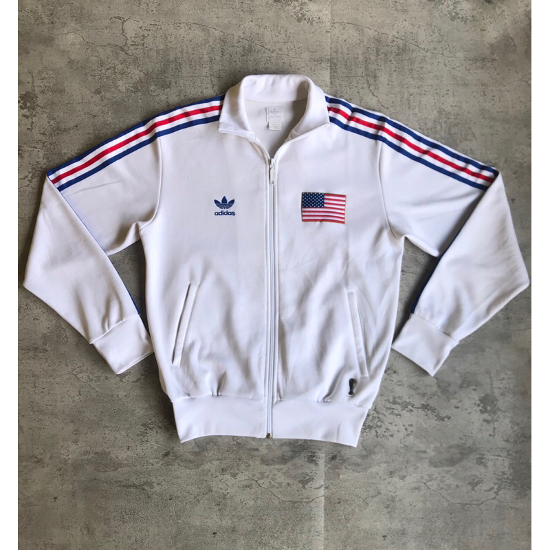 VINTAGE ADIDAS FIFA WORLD CUP USA COPYRIGHTS 1974 CASUAL TRACKTOP JACKET