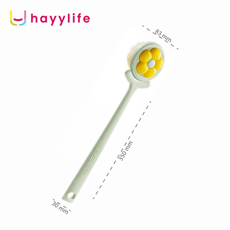 SOOKA Sikat Mandi bentuk Bunga  - Sikat Mandi bentuk bunga untuk menggosok bagian punggung dengan gagang panjang dan bulu lembut yang ramah terhadap kulit tubuh HL-BAB864