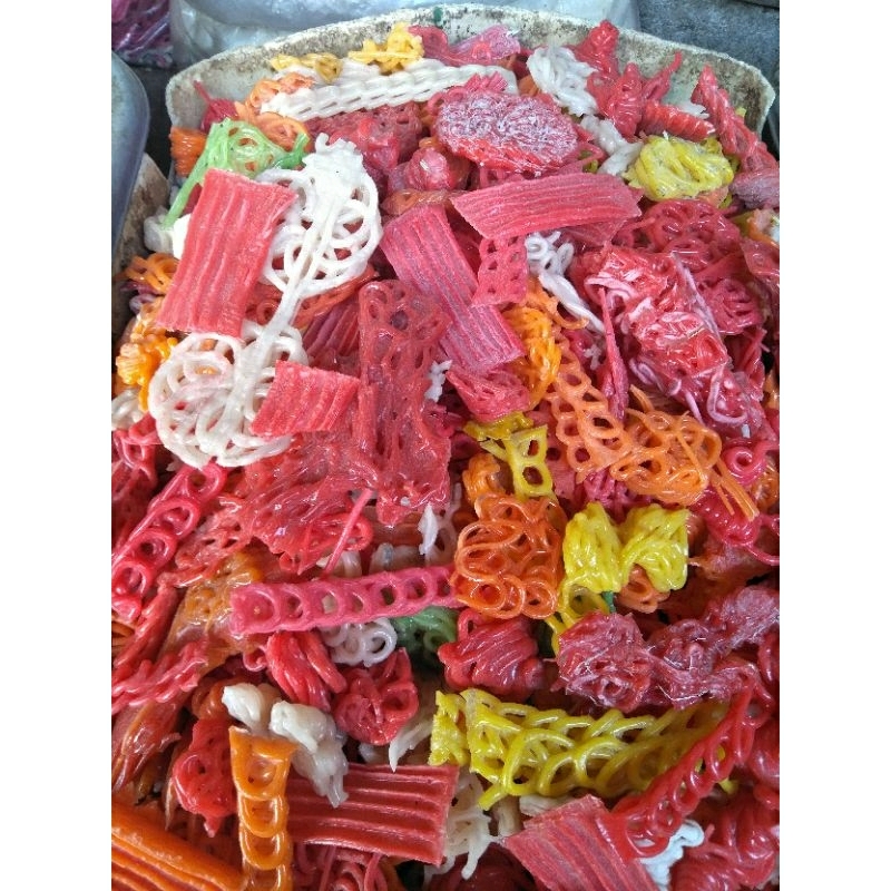 

krupuk puli bawang campur warna warni 500gram