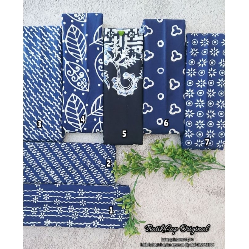 kain batik garutan biru