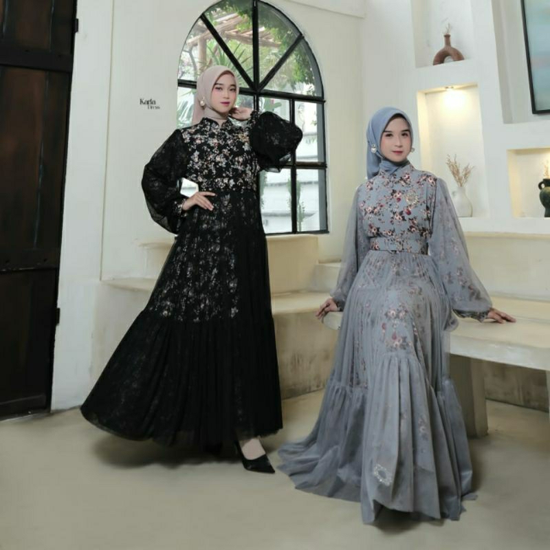 Karla Dress MK|Dress perempun terbaru/fashion terbaru/dress lebaran/dress pesta/gaun best seller/Dre