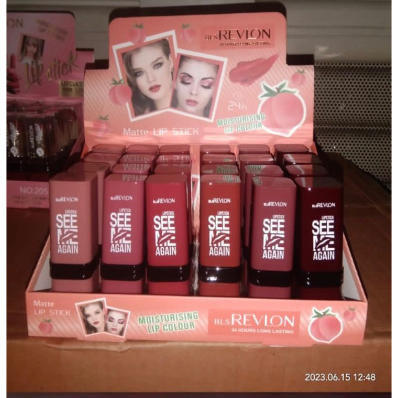 BLS REVLON MATTE LIPSTICK PEACH /LIPSTIK PADAT REVLON PEACH (per box/24 pcs)