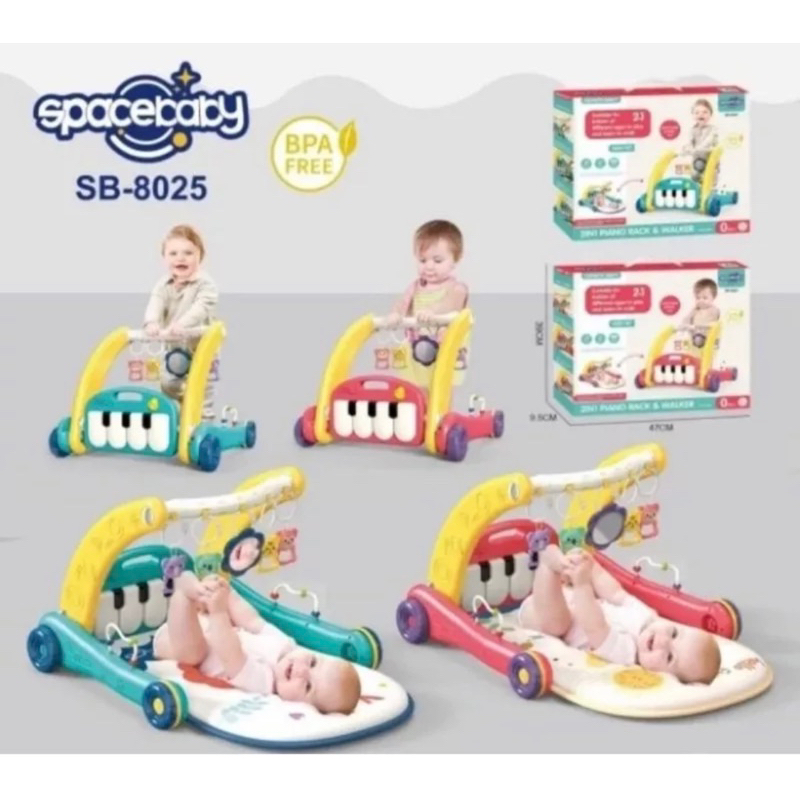 Spacebaby playmat dan push walker sb8025